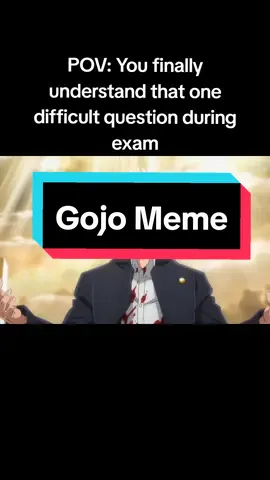 Jujutsu Kaisen Meme #jujutsukaisen #jjk #jjkmemes #jjkmeme #animememe #animememes #gojo #gojousatoru #gojomeme #gojosatoru 