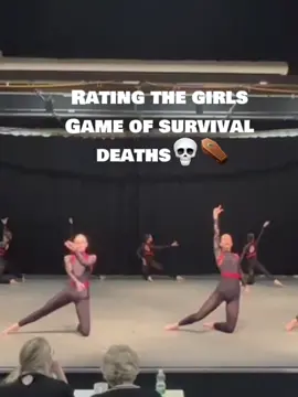 Rating the girls #gameofsurvival deaths! (Megans is the best) 🩷 #fyp #foruyou #dance #contemporarydance #death #dancer #KTD #ktschoolofdance #slay #loveya 