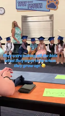 This was last year but in honor of everyone posting there funny responses of their kidsheres mine 🤣🤣🤣 mean while all the other kids said doctors, nurses, firefighters ect. #fyp #funny #kidsoftiktok #graduation 
