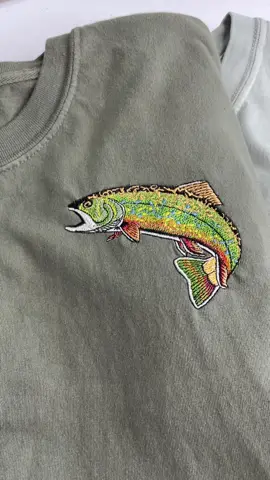 Still looking for a Father’s Day gift? My Brook Trout shirts come in a variety of colors and can be on a t-shirt or sweatshirt! #etsyembroidery #customembroidery #FathersDay #giftfordad #giftforhim #brooktrout #fishinglife #giftideasforhim 