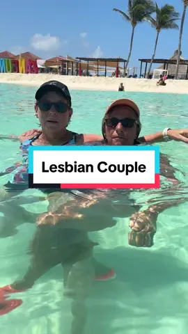 Are y’all a couple? #oliviatravel #lesbiancouple #cancun #lgbtqtravel 