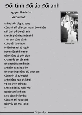 Còn thương cớ sao lại chọn chia tay…! #tiemnhac #nhachaymoingay #nhaccoloi #moingaymotbannhac #doitinhdoiaodoianh #thanhdat #nhactamtrang #tamtrang #lofi #chiatay #thattinh #xuhuong2024 