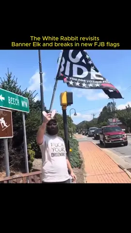 The White Rabbit revisits Banner Elk and breaks in new FJB flags #benghazirabbit