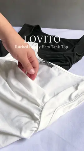 small- extra large size top with lovito ruched hanky hem tank top!❤️ #lovito #lovitoph #lovitoruchedhankyhemtanktop #tanktop #topforwomen #womenstop #tanktopforwomen #ruchedhankyhemtanktop #womenclothing #fyp #fypシ゚viral #fypage #budolfinds #budol 