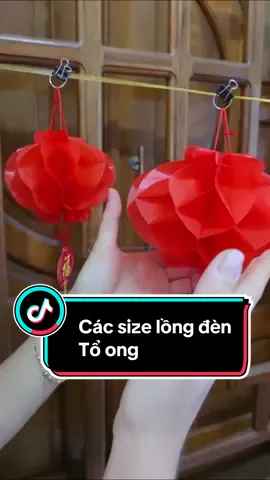 Các size lồng đèn tổ ong màu đỏ #denlongdo #longdentoong #denlongdotreotet #denlongtrangtritet 