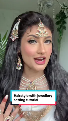Hairstyle with jewellery setting tutorial #hairtutorial #hairstyle #hairstyles #jewellerysetting #urdututorials 