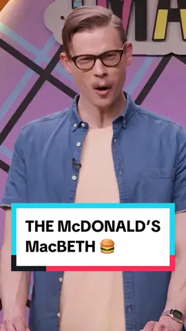 The new McDonald’s MacBeth: a meal you shall wish to enjoy tomorrow, and tomorrow, amd tomorrow… #makesomenoise #rossbryant #improv #shakespeare #macbeth #mcdonalds #samreich 