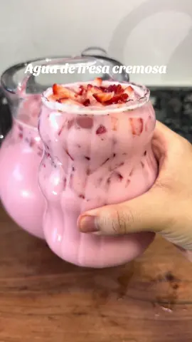 Agua fresca de fresa #parati #aguasfrescas #recetas #recetasfaciles #viral 
