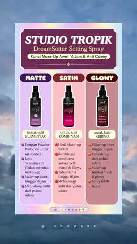 kunci make up awet seharian 😉 Anti longsorr!!! 💕 #studiotropik #studiotropiksettingspray #studiotropikdaily #studiotropikprimingwater #settingspray #settingsprayviral #makeuptahanlama #makeupawet #makeuppemula #makeuptips #makeupflawless #rekomendasimakeup #beauty #BeautyTok #beautytips #tipsmakeup #tipskecantikan #fyp #viral #trending 