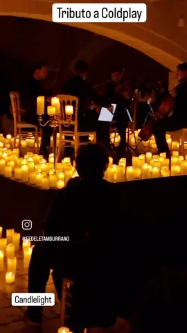 ❤️ C O L D P L A Y ❤️                  Candlelight I concerti Candlelight Open Air sono un'esperienza musicale e multi-sensoriale in luoghi mozzafiato illuminati dalla luce confortante delle candele. #coldplay #time2quartet 
