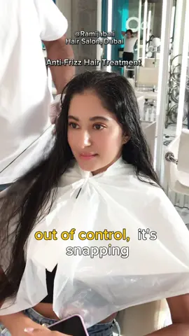 Anti-Frizz hair treatment is an advanced and powerful solution to eliminate frizzy, tangled hair and make it more manageable.  It helps seal the hair cuticle from the outside, repair damage, and reduce breakage.  This treatment can result in controlled waves or straight hair, so it doesn’t necessarily have to be a straightening treatment. @meryemlhachmi 😍😍 #ramijabali #besthirsalonindubai #ramijabali1 #antifrizzhairtreatment #antifrizz #ramijabalisalon #dubaibesthairsalon #dubaibesthairstylist #hairextensionspecialist #haircutexpert #blondehairexpert #tapeinhairextensions #Hairscience #Hairscientist #Hairspecialist #blondehairhairspecialist 