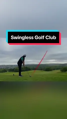 The swingless golf club goes 200+ yards 🤯⛳️ #golf #fyp #golfclipmaster #insane #funny #rickshiels 