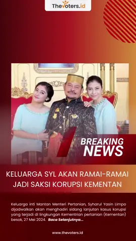 Anak, Istri dan Cucu SYL diduga nikmati uang haram korupsi Kementan. #syl #fypシ゚viral #fypシ゚ #korupsisyl #korupsikementerianpertahanan 