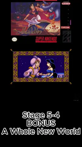 Aladdin Stage 5-4 A Whole New World #singalong #snes #awholenewworld #aladdin #retrogamingontiktok #retrogaming