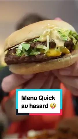 J’ai commandé la même chose que la personne devant moi au drive chez Quick 😏 #degustation #fastfood #burger #quick 