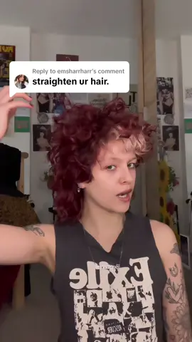 Replying to @emsharrharr straightening my curly hair !!! *SCREAMS* #hairtok #curlyhair #curltok #straighthair 