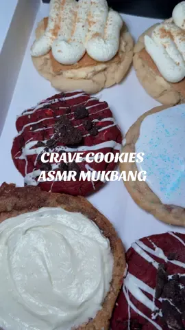 Crave Cookies asmr mukbang 🍪🫶🏼🍪🫶🏼🍪🫶🏼🍪  #cravecookies #cookiesoftiktok #cookiesasmr #asmrfood #gourmetcookies #crunchymukbang #notalkingmukbang #eatwithme #eatingsounds #milkwithice #cookiereview #foodasmr #giantcookies 