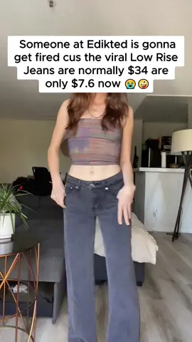 Great price for the viral low rise jeans 🤪😍❤️ #jeans #jean #lowrisejeans #summeroutfit #baggyjeans #edikted #ediktedjeans #OOTD #foryou 