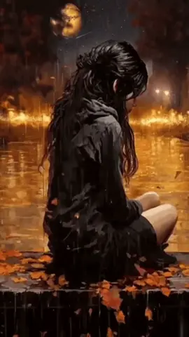 sad girl crying in the rain animated video when i take some time thinking what I want to post