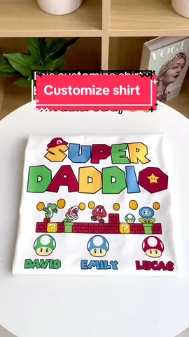 Super Daddio Shirt🔥 Name can be customized 😎👌 #superdad #superdaddio #supermario #customized #customizedgifts #customizedshirts #dad #father #dadvibes #dadsoftiktok #dadlife #cooldad #bestdad #customizedname #giftfordad #tshirt #happyfathersday2024 #fathersdaygift #fathersdaygiftideas #foryou #fordad #familytime 