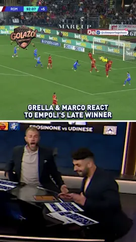 🚨 LATE DRAMA IN ITALY 🚨 Our studio team couldn't believe their eyes as Empoli save their Serie A status in stoppage time on the final day! 😱 #seriea #golazo #empoli #empolifc #calcio #Soccer #football #footballfunny 