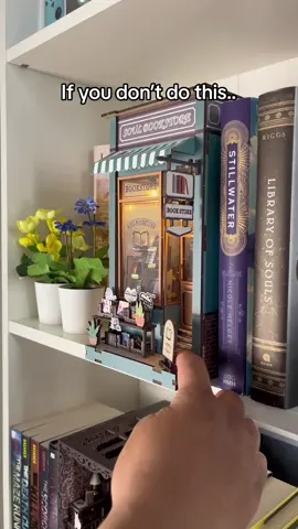 The simple pleasure of finally finishing what you started ✨ If you’re a book lover, book nooks are a cute addition to anyone’s bookshelf!  #fyp #diyproject #booknook #booklovers #sundayvibes 