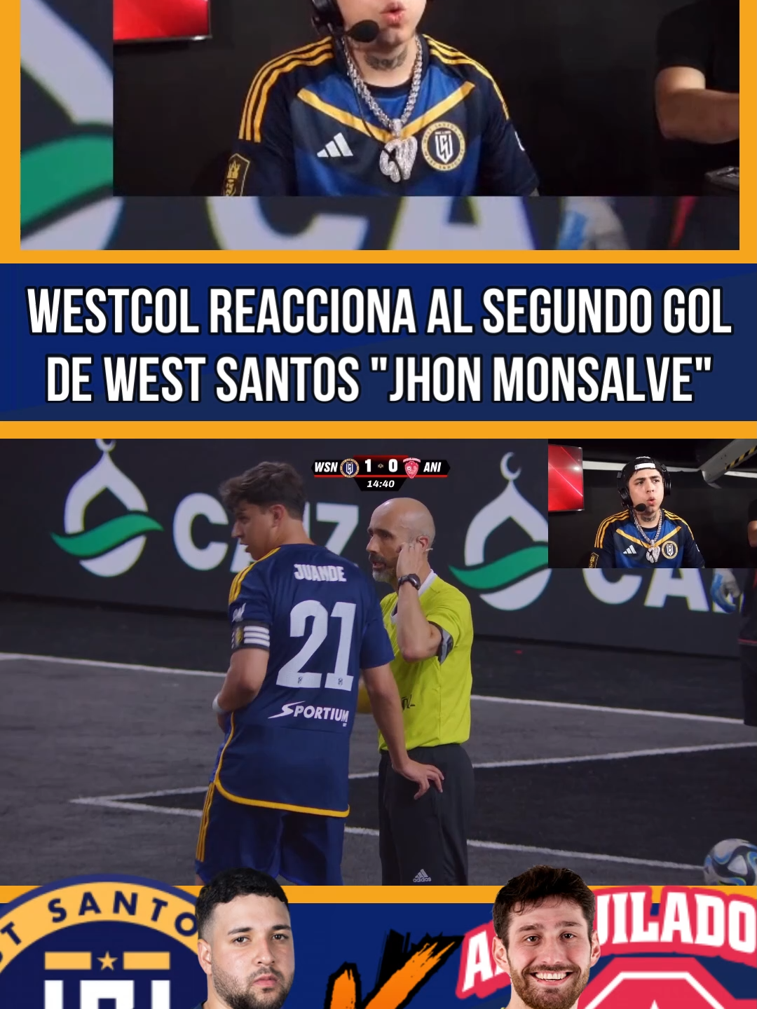 WESTCOL REACCIONA AL SEGUNDO GOL DE WEST SANTOS 