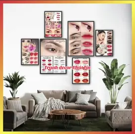 Tranh trang trí chủ đề phun xăm, soa, nail #phunxamthammy #spa #nail #tranhdantuong #decorphong #inphattin #tranhdecorphattin 