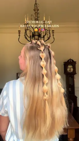 Love a festive hair moment 😌 also so cute for summer! #hair #hairstyle #hairtok #hairtutorial #hairstyles #haircare #easyhair #easyhairstyles #easyhairtutorials #easyhairstyle #cutehair #cutehairstyles #easyhairstyle #cutehairstyle #simplehairstyle #bubblebraids #funhair #festive #festivehair #memorial #memorialday #memorialdayweekend #happymemorialday #boat #boatlife #boating #boats #boatday #boatdays #boathair #beachhair #summerhair #summerhairstyles #summerhairstyleideas #halfup #halfuphairstyle #halfuphalfdown #halfuphalfdownhairstyle #cute #trendy #redwhiteandblue #america #usa #usarmy #usatiktok #military #militaryappreciation #militarytiktok #relatable #fy #fyp #foryou #foryoupage #foryourpage #trend #trendy #trending @Scünci 