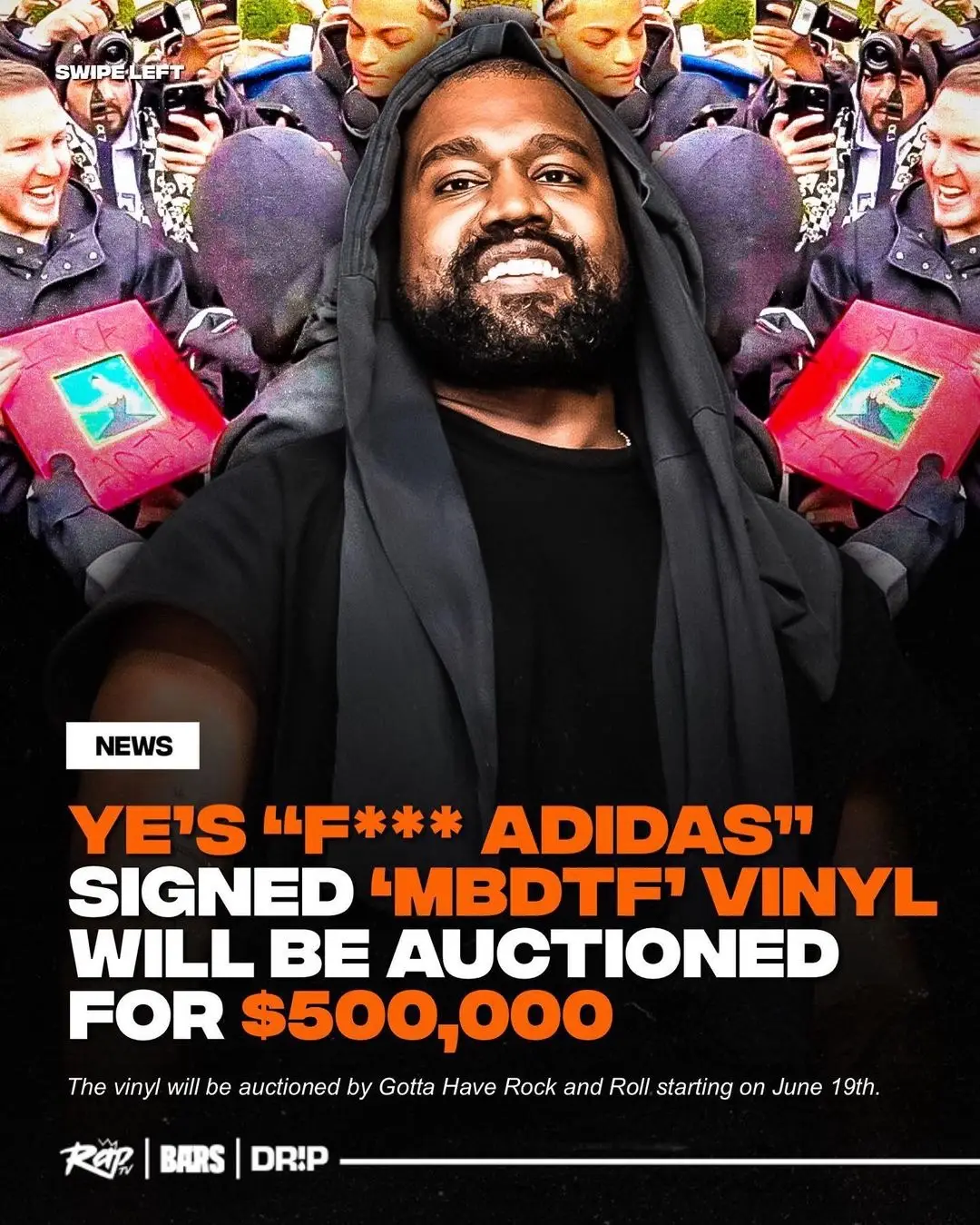 #Ye’s explicitly signed #MBDTF vinyl is up for auction with offers only above $500,000 being considered‼️👀 Would y’all cop⁉️ #RapTV #kanye #kanyewest #kanyetok #kanyewestlover911 