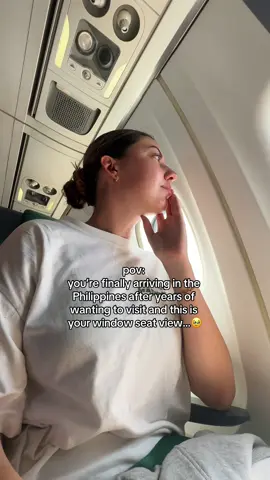 flying over the Philippines islands🥹🏝️✨✈️ the most insane window seat view!!  #travel #travelphilippines #backpackingphilippines #philippinestravel #windowseatview #planeview #traveltiktok 