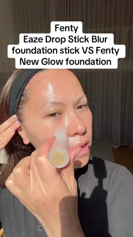 Which finish do you prefer? Fenty blur foundation stick vs the new fenty glow foundation! #namvoglow #dewydumplings 