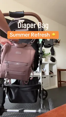 Diaper bag summer refresh 🧷☀️ with my small @Dagne Dover Indi backpack #nyc #nyclife #newyork #manhattan #newyorkcity #newyorker #MomsofTikTok #sahmlife #baby #toddler #babytok #babygear #diaperbag #purse #babyregistry #babyregistry #pregnant #pregnancy #maternity #kidsoftiktok #toddlersoftiktok 