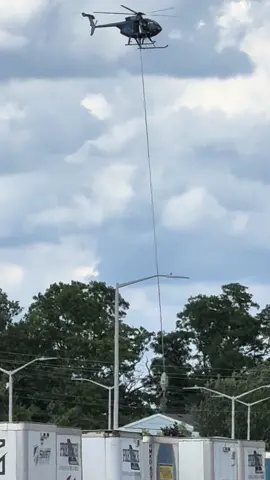 This how trees are cut down! #trees #helicopter 