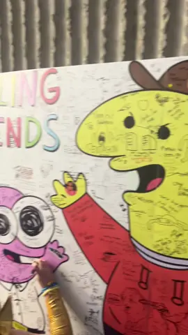 Shoutout to who ever put up this Smiling Friends Poster at Momocon and to the people that drew on it 😂😂#momocon2024 #smilingfriends 