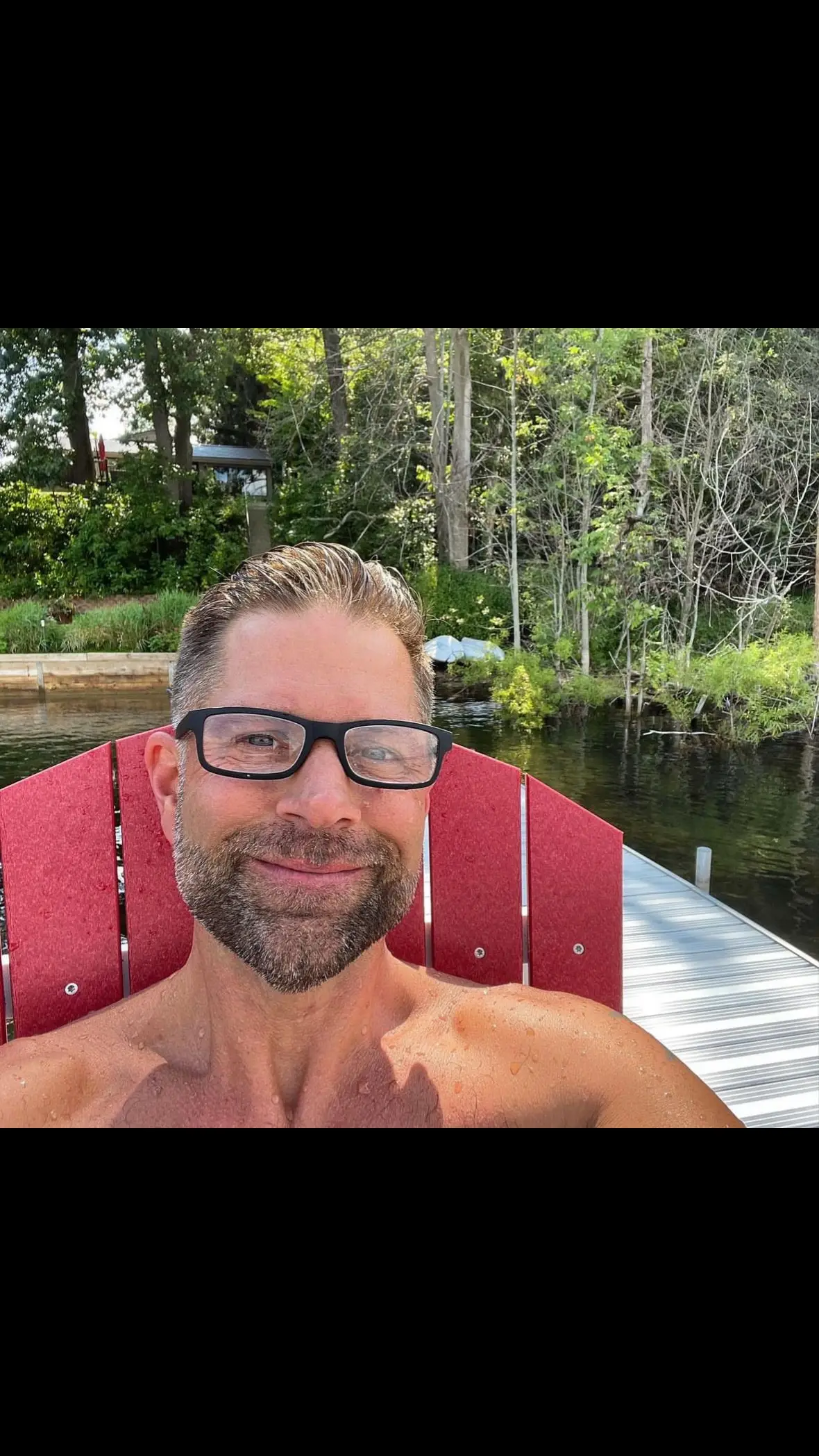 the 30 min swim after glow, the sound of water, bubbles, and sunshine cleanses all things. #puremichigan #lakelife 