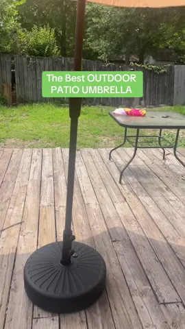 This outdoor patio umbrella is a must have for the summer! ☀️ #outdoorfurniture #umbrella #outdoorumbrella #patiofurniture #outdoorfun #staycool #summermusthaves 