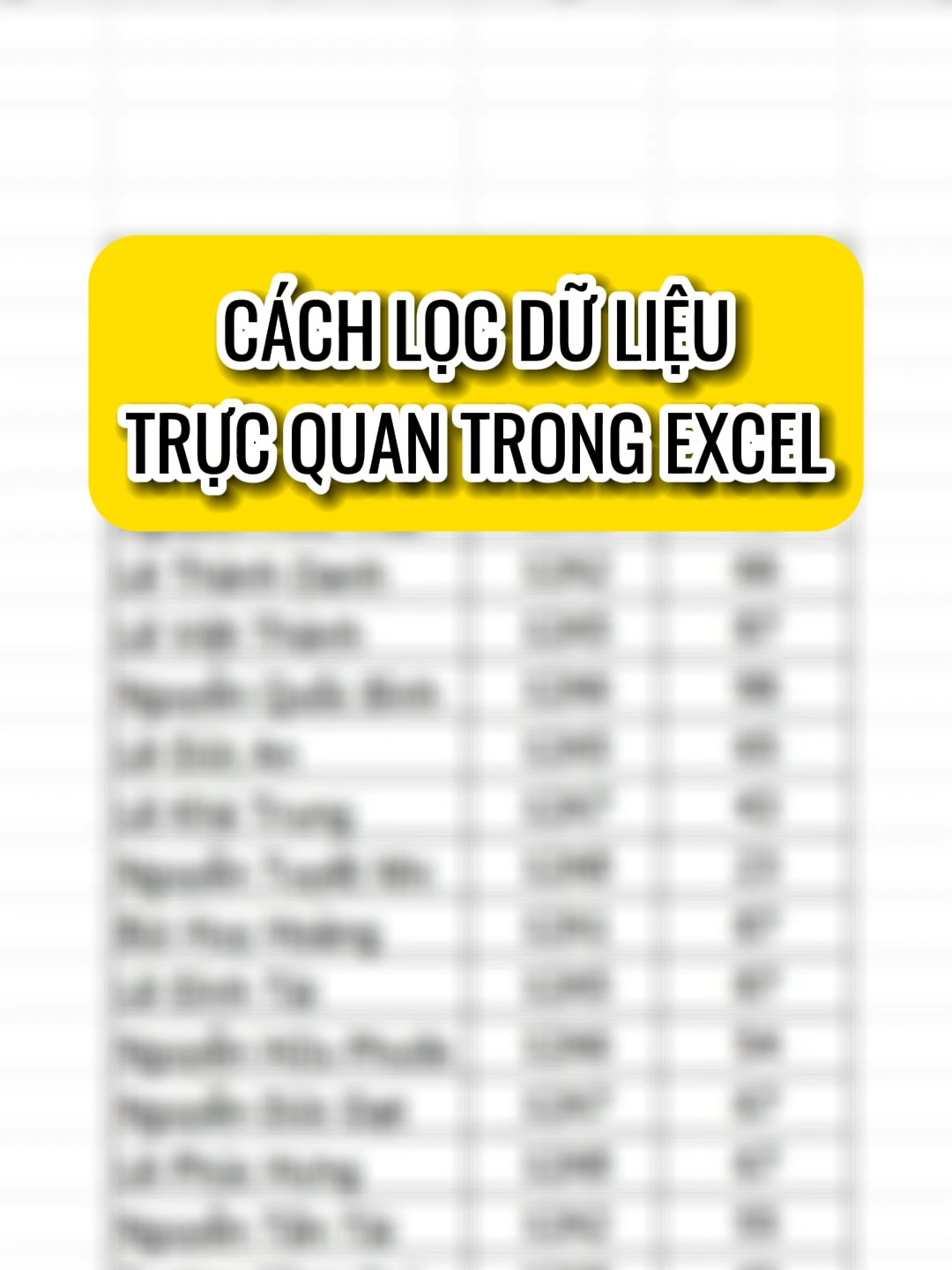 CÁCH LỌC DỮ LIỆU TRỰC QUAN TRONG EXCEL #excel #exceltips #exceltricks #LearnOnTikTok #tinhocvanphong