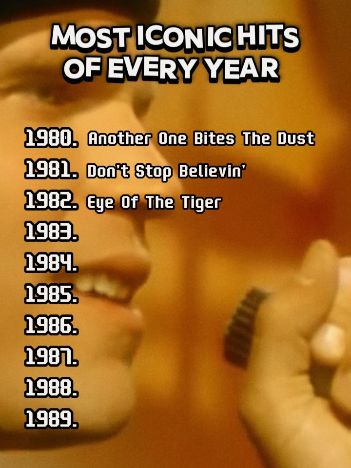 Most Iconic Hits Of Every Year 80s #80s#1980 #70s #70smusic #80ssongs #fyp #80smusic #80shits#Song #1980s #Music #Classics #Hits #60s70s80smusic #popular #longervideos #fanedit #iconic #ahatakeonme #queenband #bonjovi #michaeljackson #vanhalen