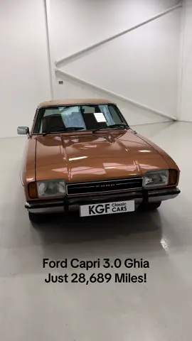 Ford Capri Mk2 3.0 Ghia Price: £29,995 Year: 1977 Mileage: 28,689 FOR SALE The ultimate super luxury Ford Capri Mk2 3.0 Ghia with only 28,689 miles #ford #fordcapri #v6engine #classiccar #kgfclassiccars #retro #oldschool 
