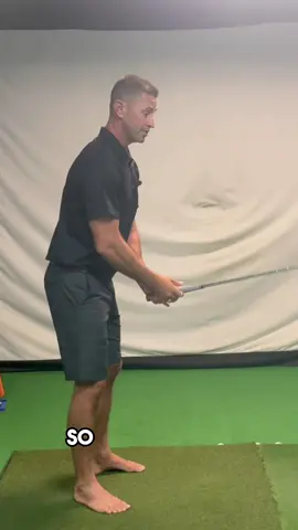 As you go into the backswing think about keeping your hands in front of your chest. When you keep your hands in front of your chest you're maintaining a bigger arc. The bigger the arc the faster the club head speed is going to get. #golftips #golfing