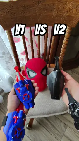 Why our V2 webshooter is better than our V1 ❤️🕷 #marvel #spiderman #webshooter #spiderverse #shorts 