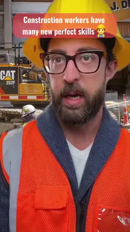 Construction workers have many new perfect skills 👷‍♂️ #construction #adamrose #funny #constructionworker 