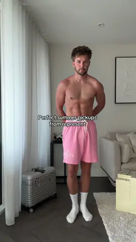 Summer pickups from, pink shorts too clean @Represent Clothing #mensfashion #fashiontiktok #OOTD  