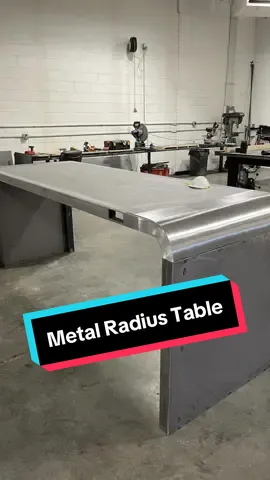 Custom metal table for a break room. We fabricated this all out of steel with large radius edges. 👨‍🏭 #metalfabrication #welding #weldingtable #metalworking #weldersofitktok #weldingtiktok #metalisland #metaltable #steel #fabrication #customfurniture #customfabrication 