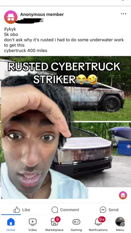 The striker community needs a stop😭😭  #striker #cybertruck #tesla #teslacybertruck #car #carsoftiktok #facebookmarketplace #usedcar #greenscreen 