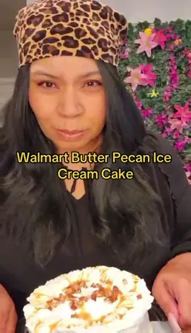 Anyone else a cake lover?? You should definitely try out this butter pecan ice cream cake from walmart! #butterpecan #icecreamcake #cake #dessert #icecream 