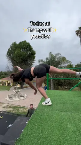 AERIAL ON THE TRAMPWALL!! 😍Thanks for the push guys @Christian Shaw @Hingaflips #trampwall #trainedprofessional #Vlog #newtrick 