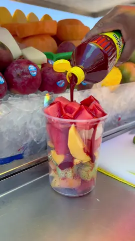 Mexican Fruit cup! 🍉🍈🍍 #streetfood #streetsnack 