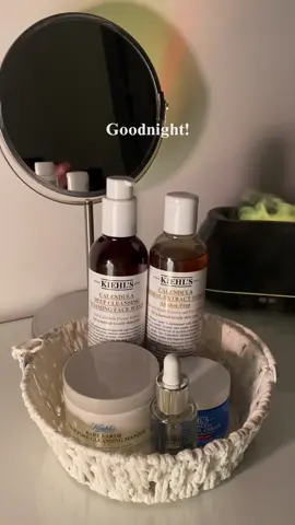 Night Care Routine #kiehls #mykiehls #kiehlsmalaysia #skincare #skincareroutine #BeautyTok #TikTokShop #calendar #toner #ccdss #brightening #moisturizer #fyppppppppppppppppppppppp 